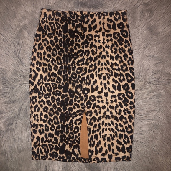 Venti6 | Vici Collection  Leopard Print Pencil Skirt SMALL - Picture 2 of 6